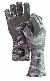 Fish Monkey half finger guide glove grey camo