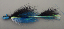 monster peacock bass jig red yellow