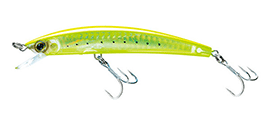 yo-zuri crystal 3D minnow chartreuse silver