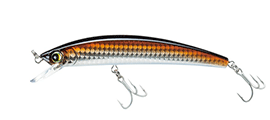 yo-zuri crystal minnow sinking holographic bronze shiner