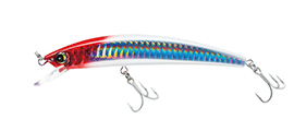 yo-zuri crystal minnow sinking holographic redhead