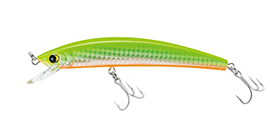 yo-zuri crystal minnow suspending holographic chartreuse